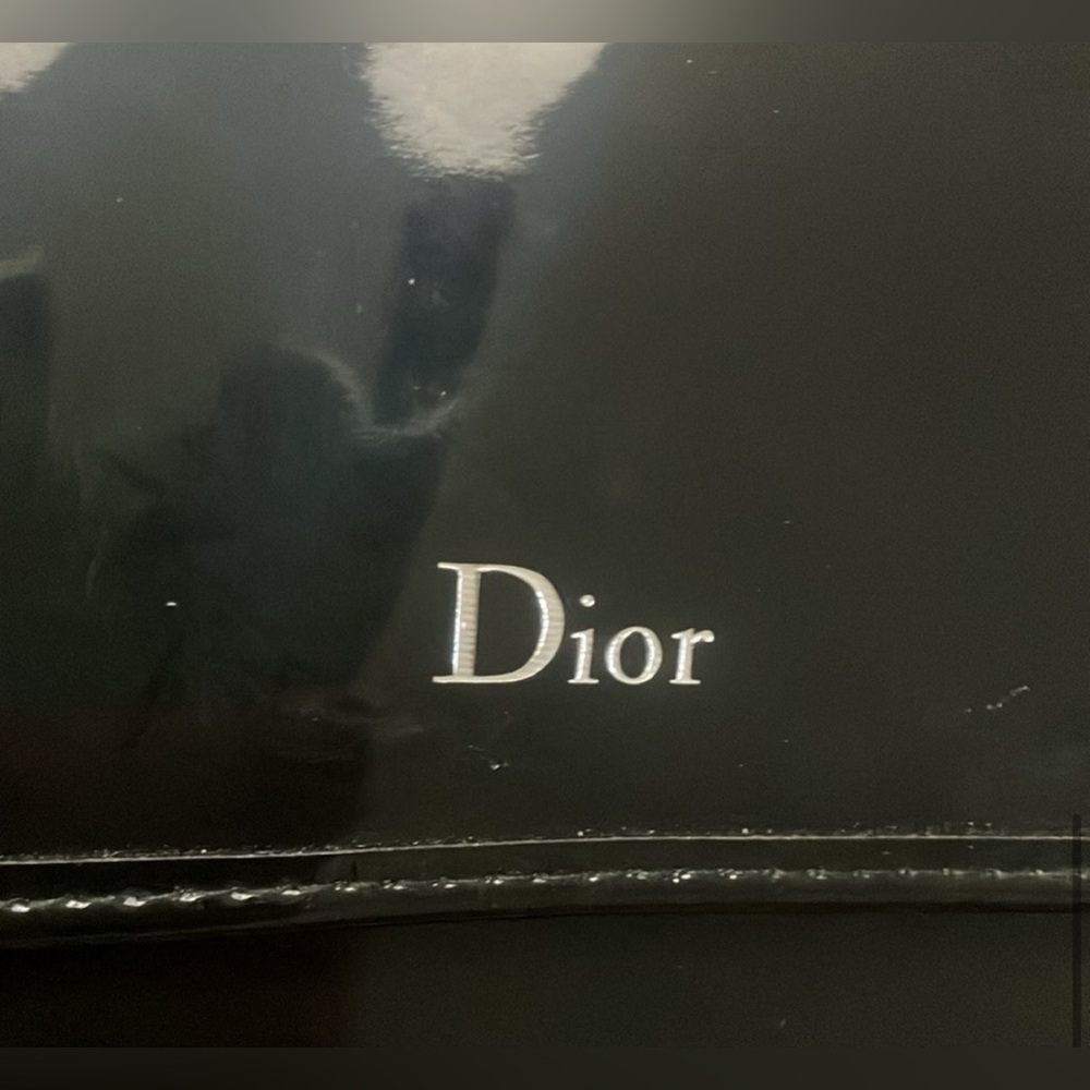 Dior Black Glossy Clutch Structured Elegance - Picture 8 of 8
